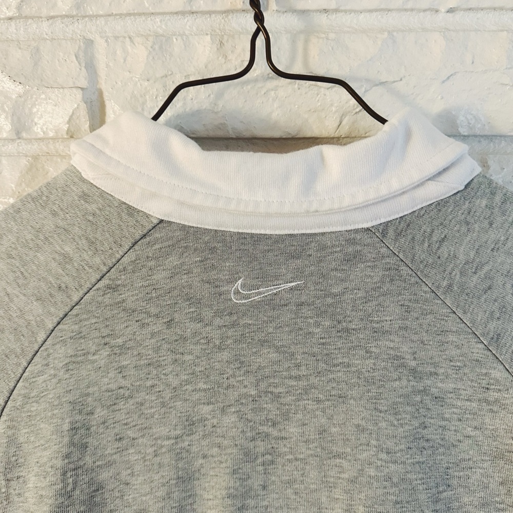 Nike Light Gray and White Swoosh Rugby Polo - Picture 10 of 10